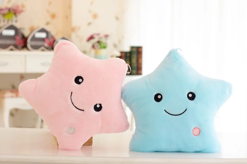 Illuminate Star Shape Baby Pillow Plush Illuminated Heart Cushion Decoration Emoticon | Игрушки и хобби