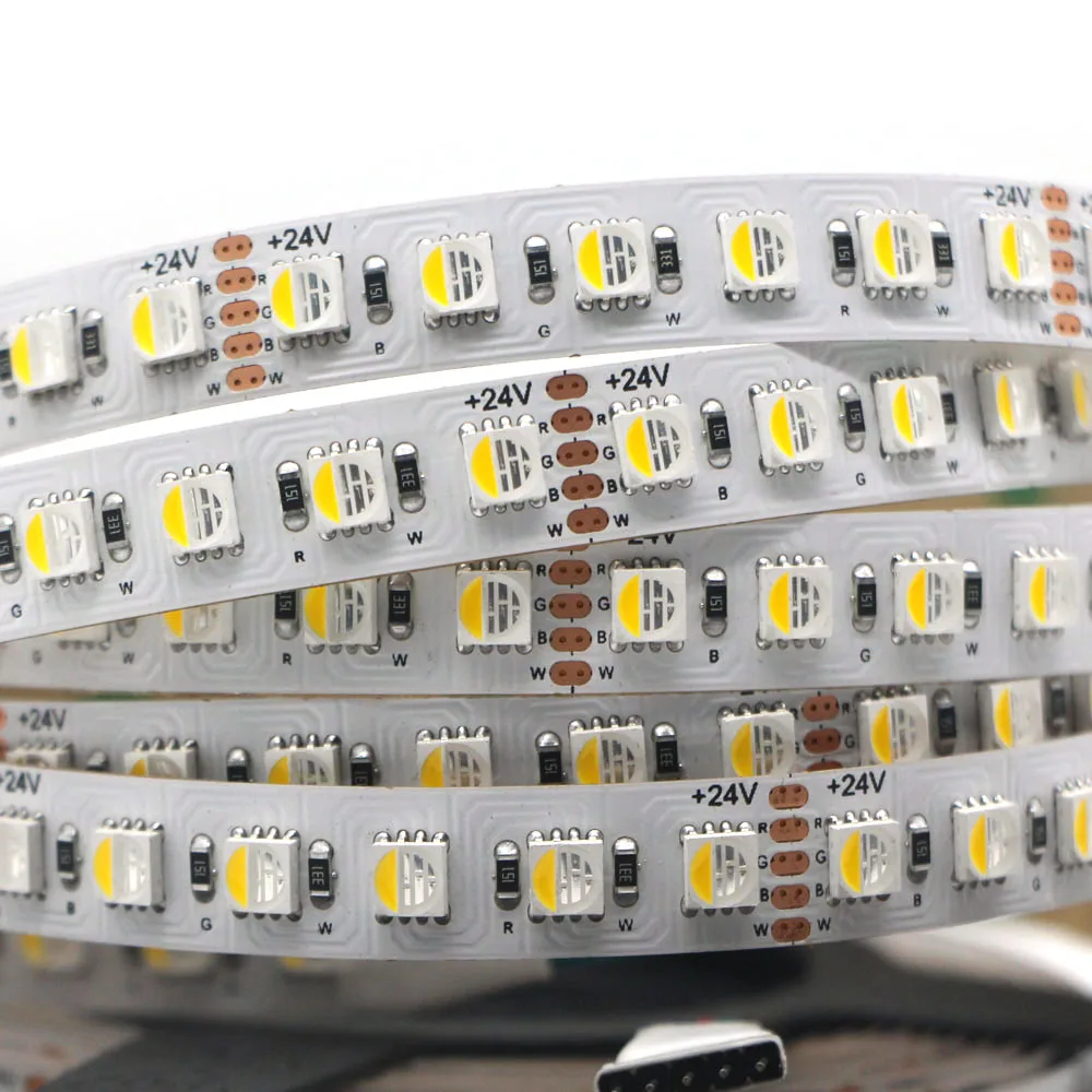 

RGB-Лента светодиодная 4 в 1, 5050, 60 светодиодов/м, 96 светодиодов/м, 12 мм, 4 в 1