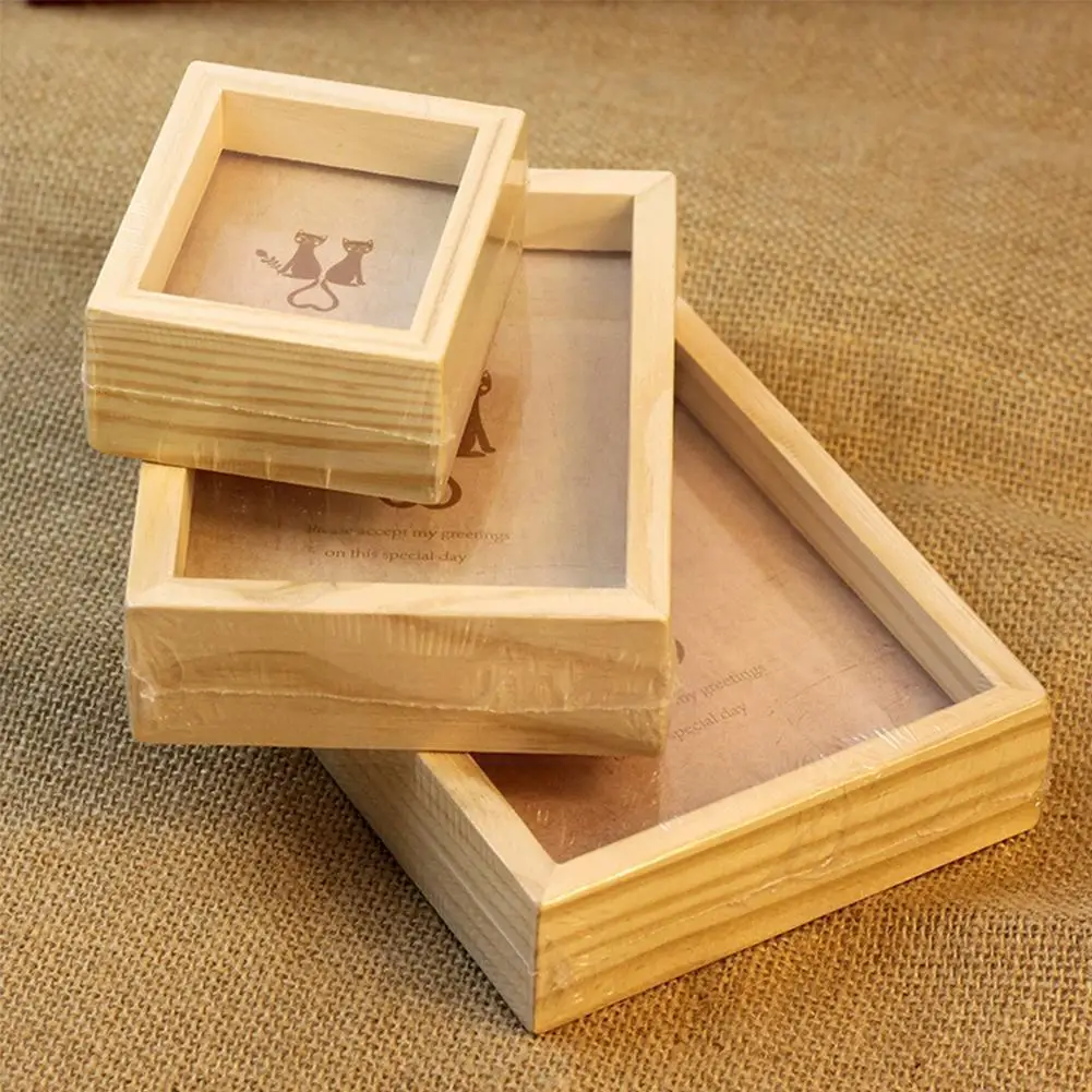 

Photo Frame Diy Pictures Frames Vintage Photo Frame Ornament Card Home Wedding Art Desktop Wooden Holder Decoration Family Y2V1