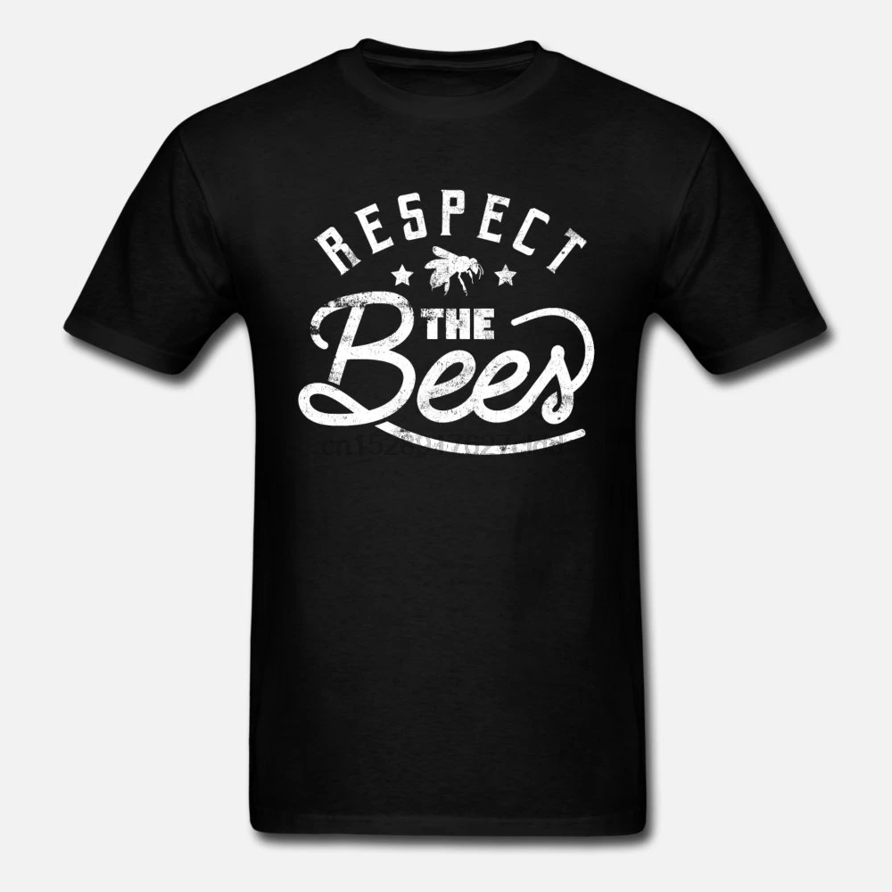 Мужская футболка забавная пчела рубашка респект пчелы (6) женская