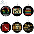 SOMESOOR Jesusis Poppin меланин деревянные висячие серьги черная Америка история высказывания печатные круги Висячие ювелирные изделия для женщин