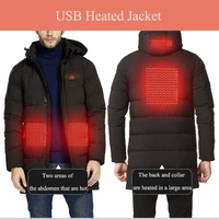 couple usb intelligent constant temperature heated jacket winter electric heating cotton padded clothes outdoor vest safety ski