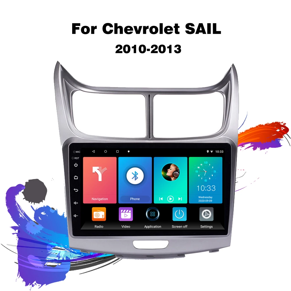 Автомагнитола easteregg 9 дюймов 2 Din Android 2010 для Chevrolet SAIL 2013- Wi-Fi GPS-навигация FM Bluetooth