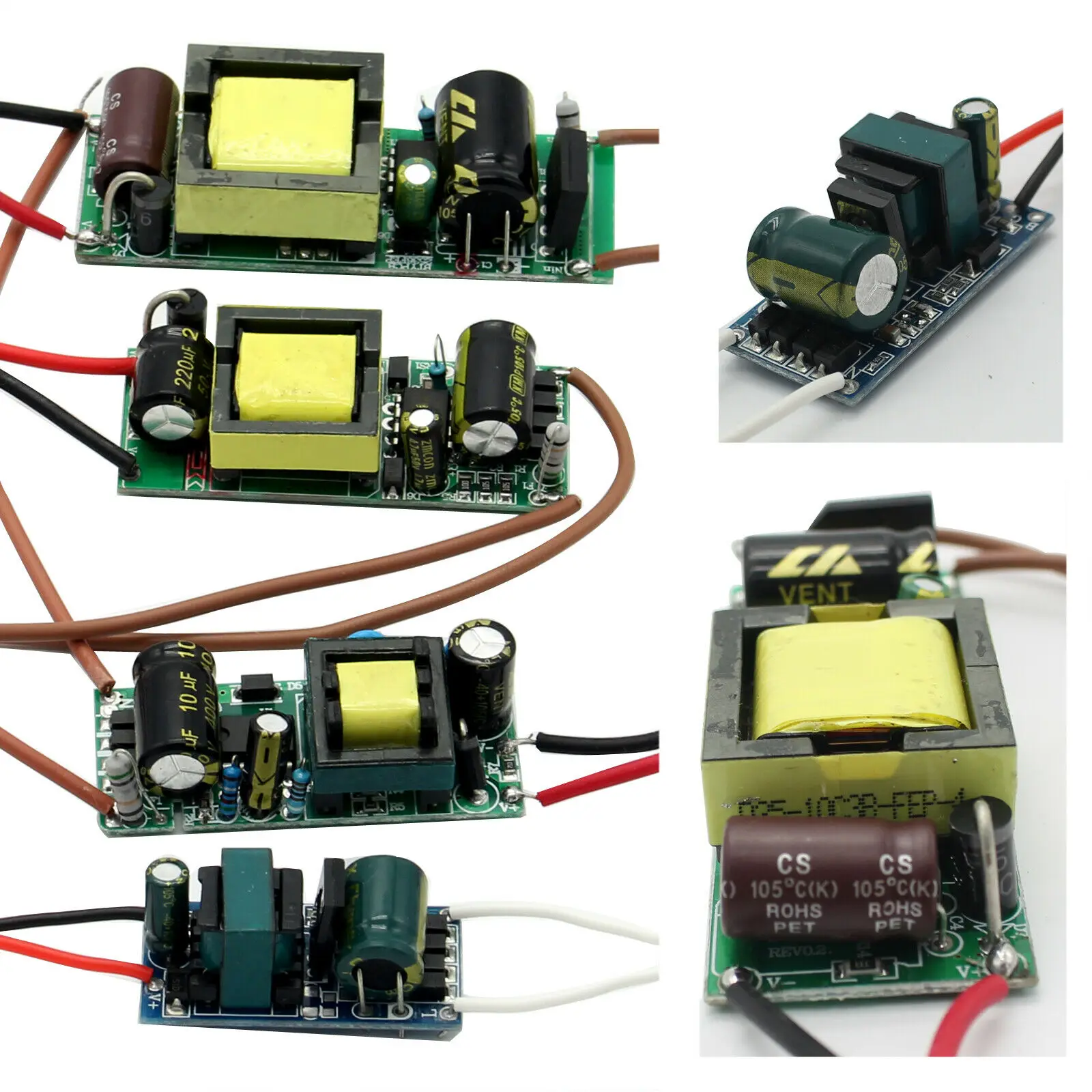 Светодиодный водонепроницаемый трансформатор 10 Вт 20 30 50 100 Вт|Трансформаторы