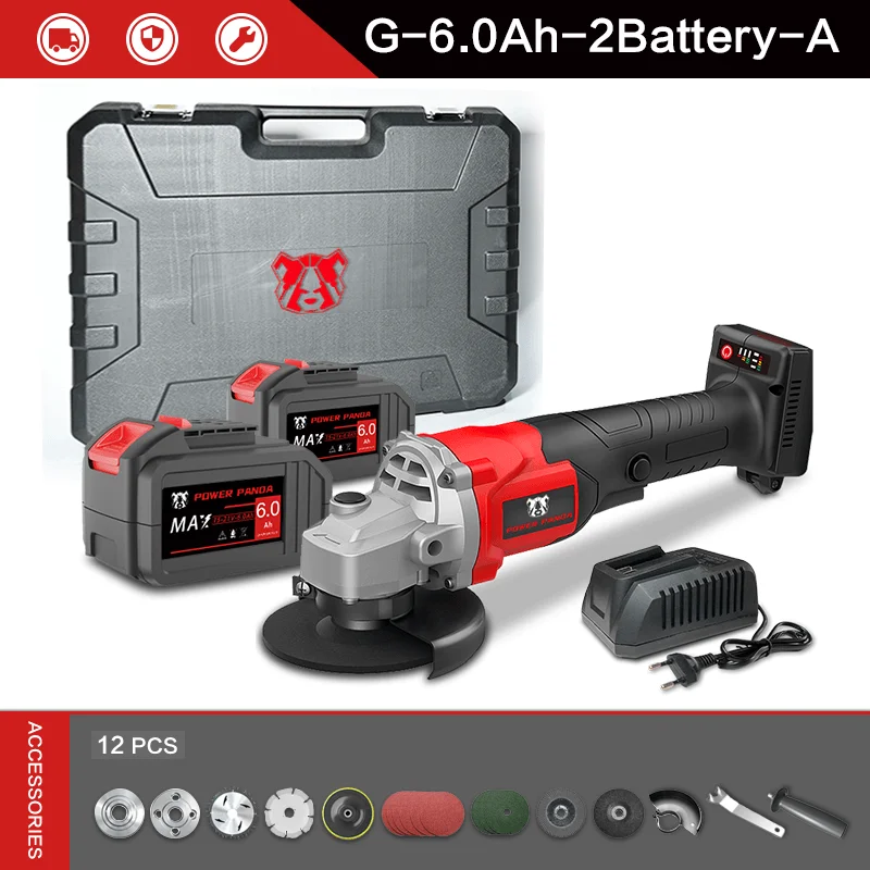 Беспроводная угловая шлифовальная машина PANDA бесщеточный литий-ионный