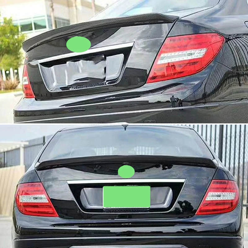 Спойлер для Benz C Class W204 2008-2014 лет седан AMG глянцевый черный из натурального