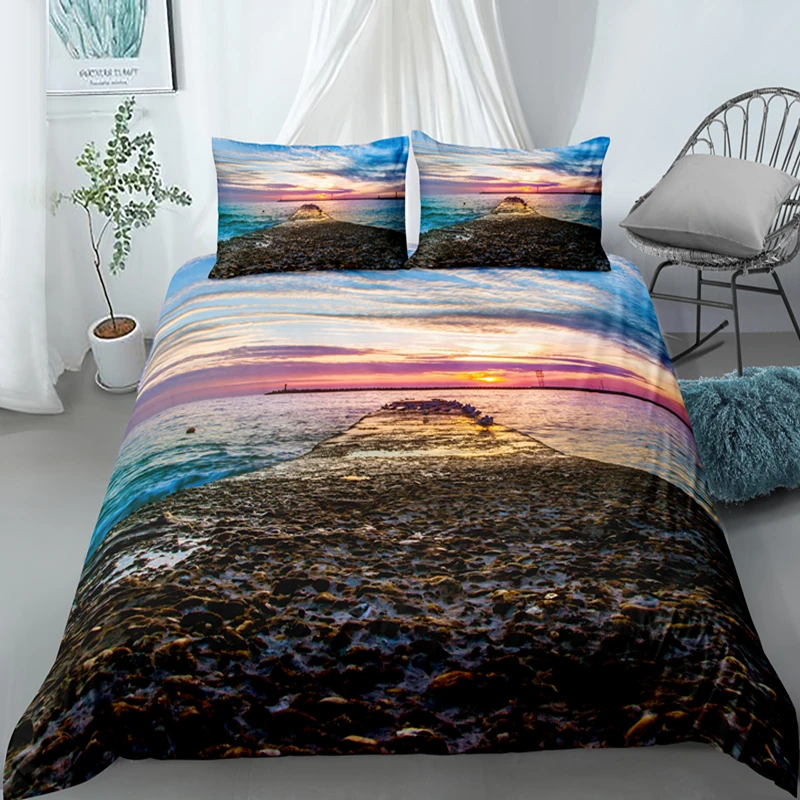 

2/3pcs Bed Covers Sets Twin/Full/Queen/King size Quilt Cover Pillowcase Bedding Set Drop Shipping