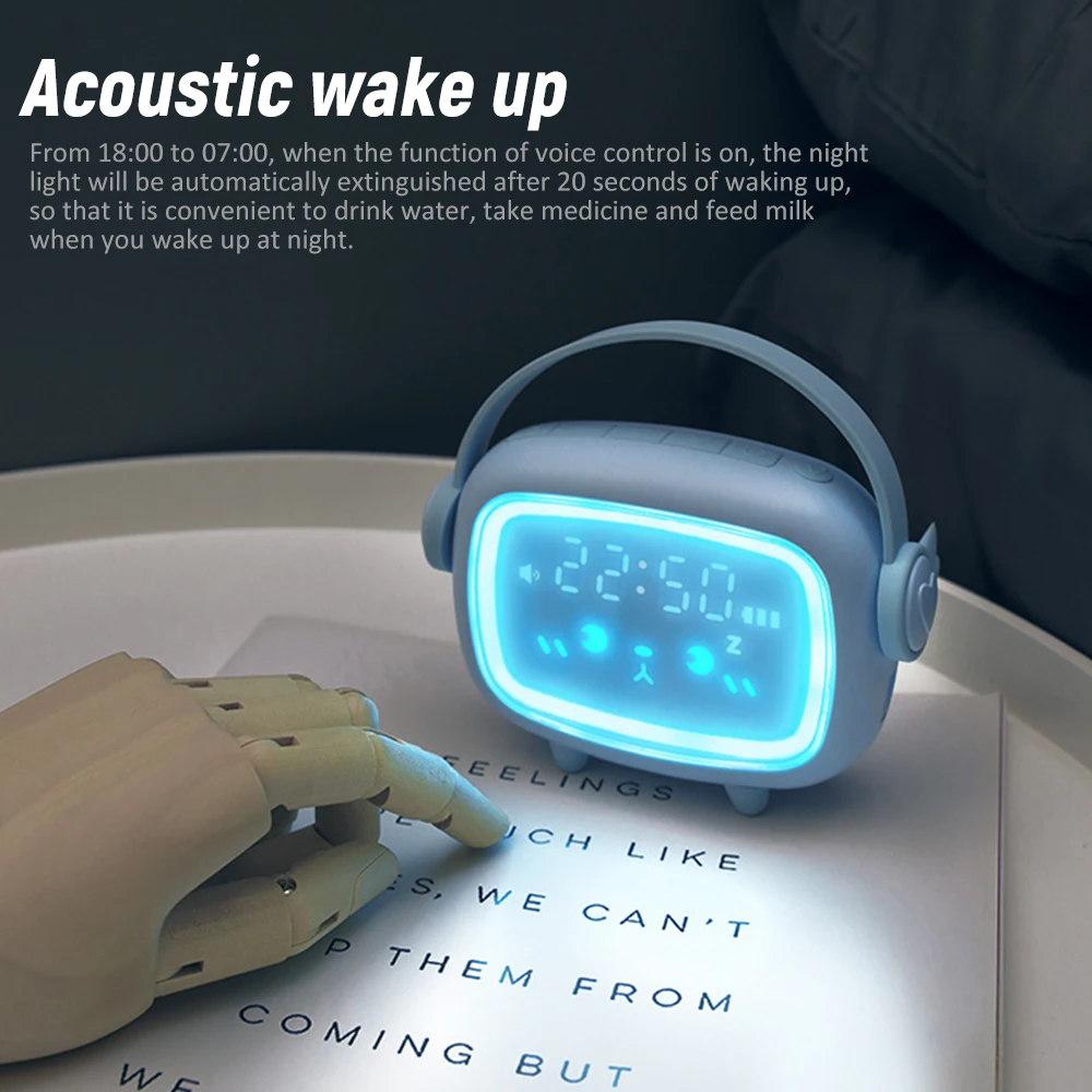 

Novelty Alarm Clock Cute Night Light Alarm Clock Timing Countdown Alarm Clock LED Smart Kids Alarm Clock Night Light Home Decor