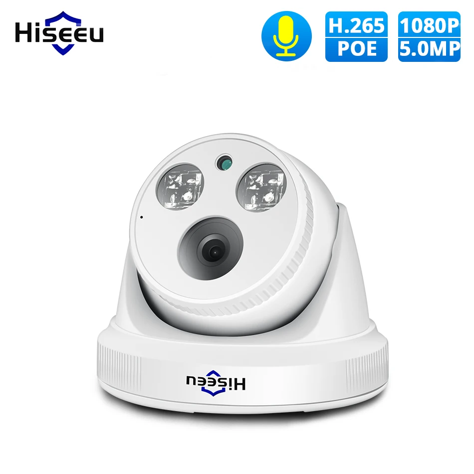 

Hiseeu 5MP POE IP Camera H.265 3MP 1536P Bullet CCTV IP Camera ONVIF for POE NVR System Indoor Home Security Surveillance IR Cut