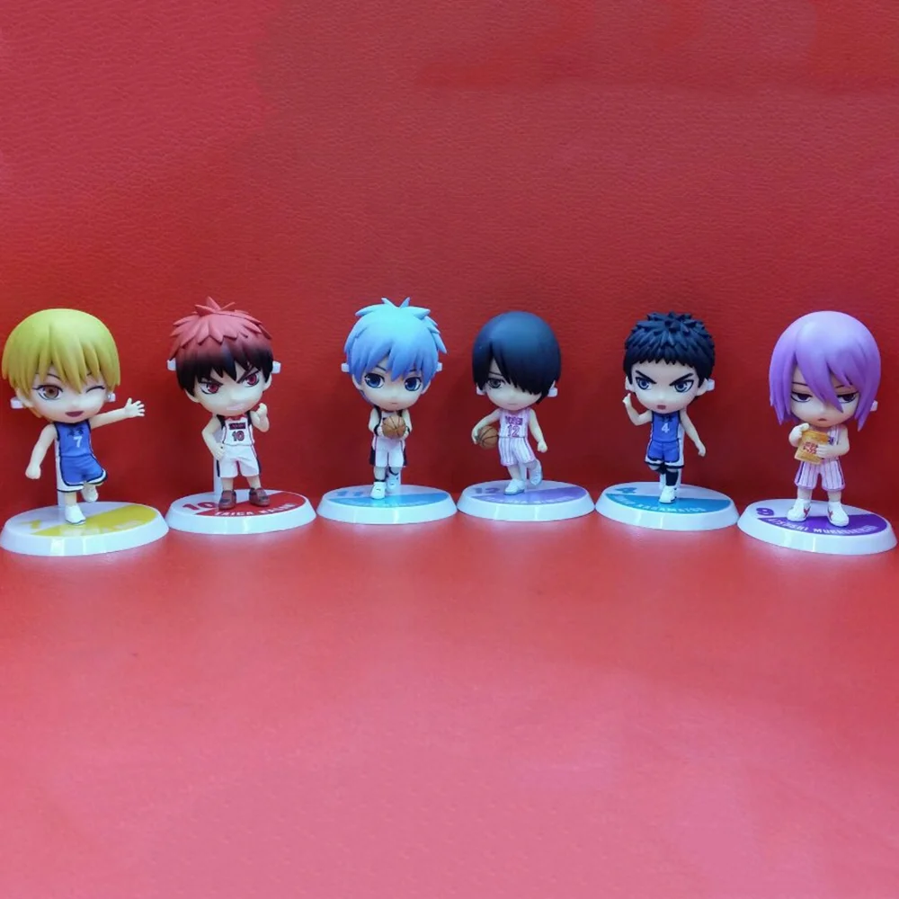 6 шт./компл. Аниме фигурки Куроко Баскетбол милый комплект из ПВХ Kuroko Tetsuya Kagami Taiga