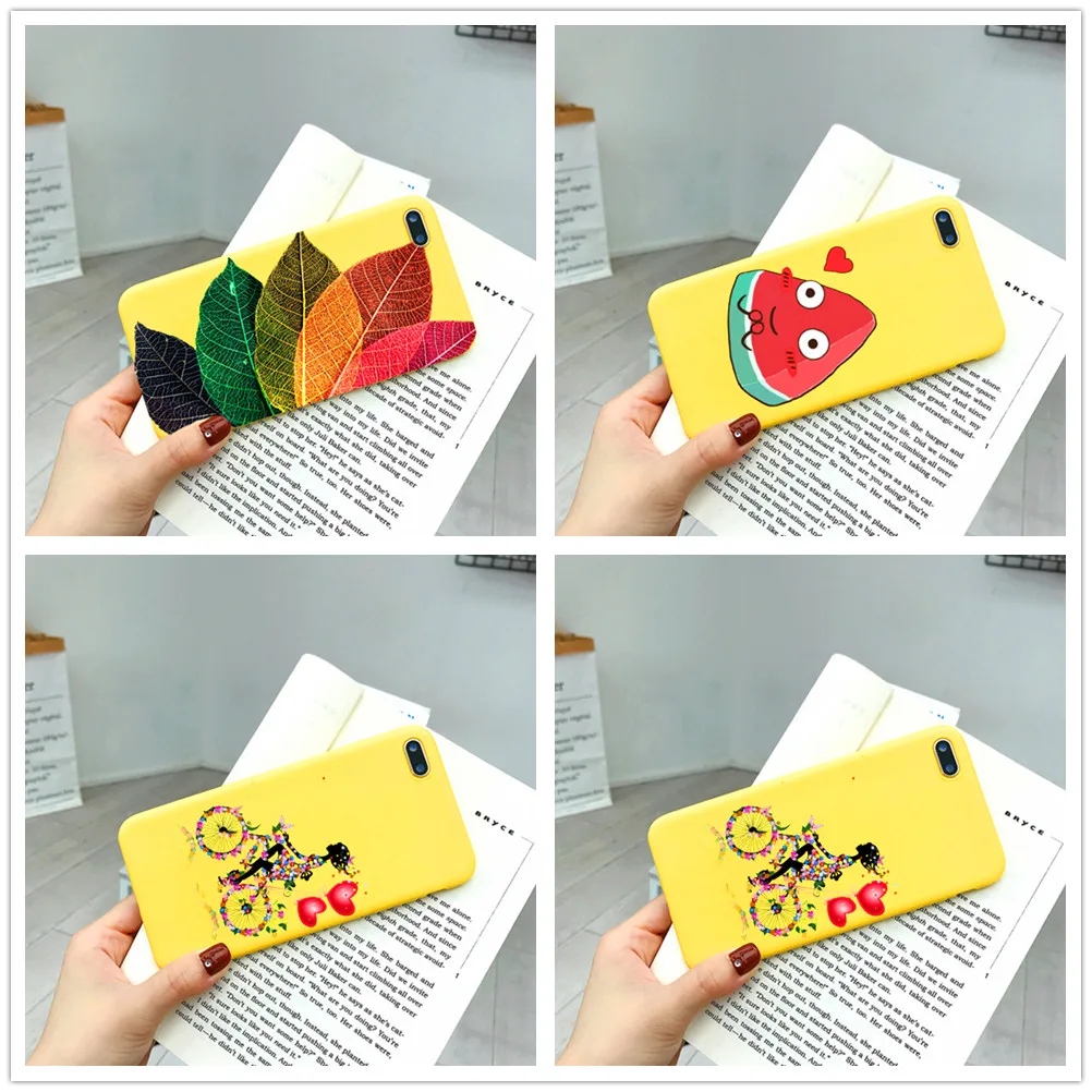 Забавный Милый лист слон арбуз курить желтый мягкий ТПУ крышка чехол Fundas для iphone 8