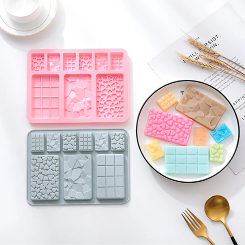 

3 Styles Silicone Chocolate Mold Version Waffle DIY Cake Mold Ice Tray Candy Baking Mold Recorating Baking Tools Kitichen Tools