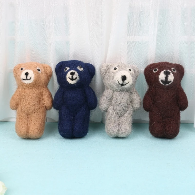 

Newborn Photography Props Accessories Felt Knit Teddy Bear Infant Handmade Toy