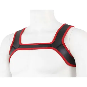 Мужской сексуальный нагрудный ремень из губчатой кожи, топы, ограничительные ремни клубный костюм