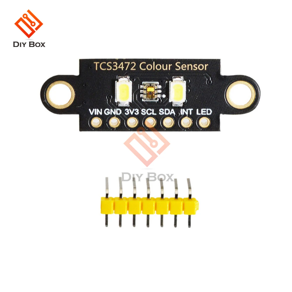 

TCS34725 color recognition sensor bright light sensor module RGB IIC for Arduino STM32 two-hole version DIY kits