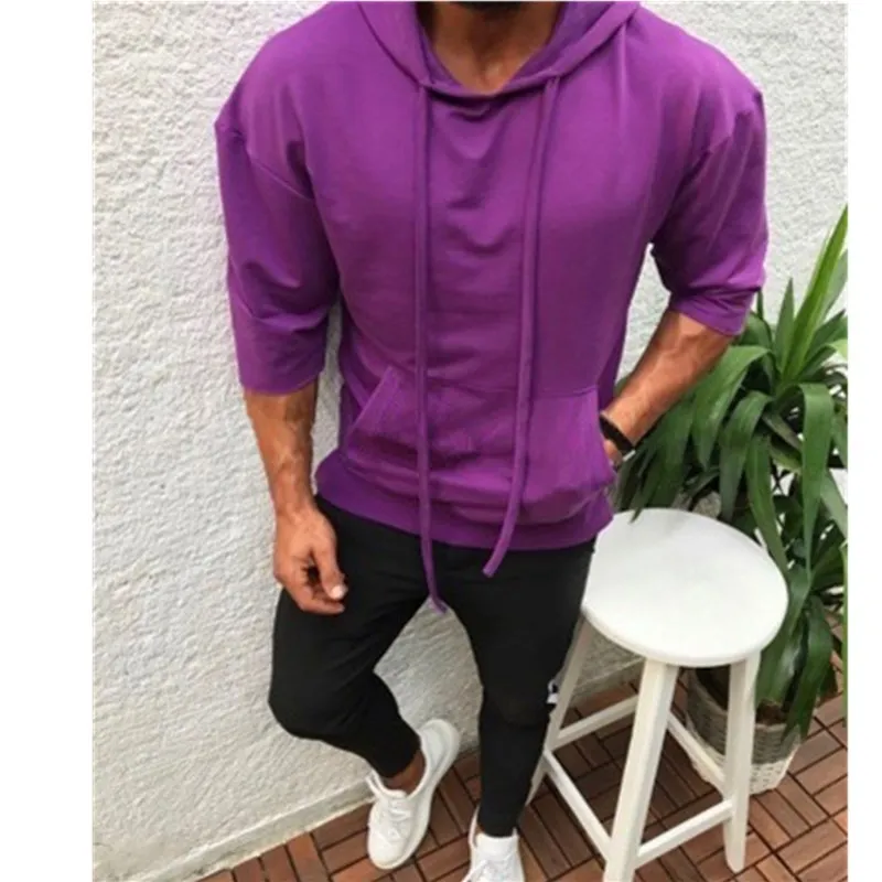 Мужская футболка Топы с коротким рукавом Пэчворк одноцветная толстовка