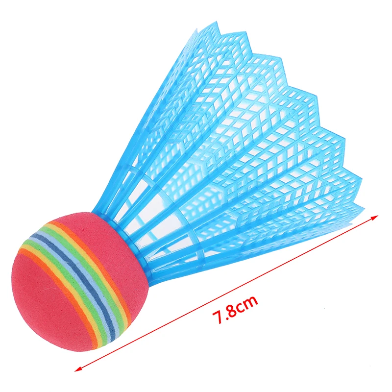 

10PCS/Pack EVA Badminton Ball Head Nylon Badminton Feathers For Game Sport Entertainment With Transparent Barrel Rainbow Color