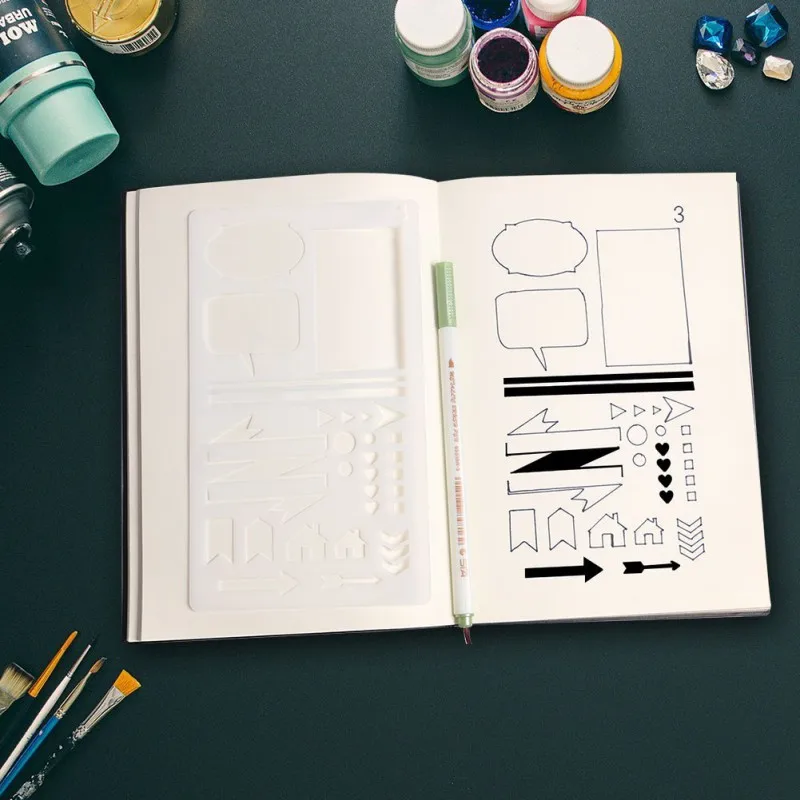 12 шт./компл. шаблон чертежа сделай сам для выставления счета запись набор