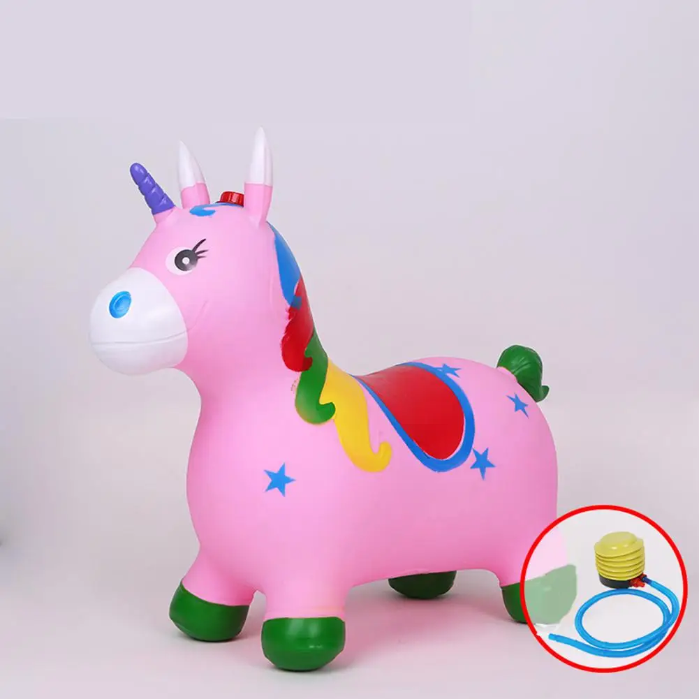 music unicorn Детская надувная игрушка для верховой езды, уличная детская утолщенная езда, гарцующая лошадь, игровой домик, игрушки, рождественский подарок - Цвет: music unicorn