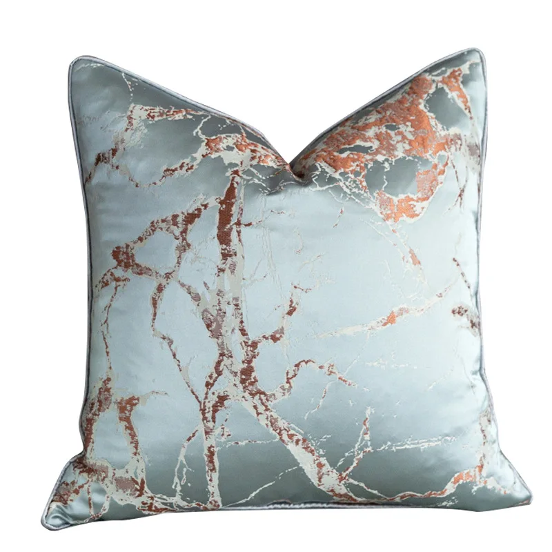 

Light luxury satin jacquard sofa decorative cushion cover abstract cracked branch embroidery pillowcase chair seat pillow cover