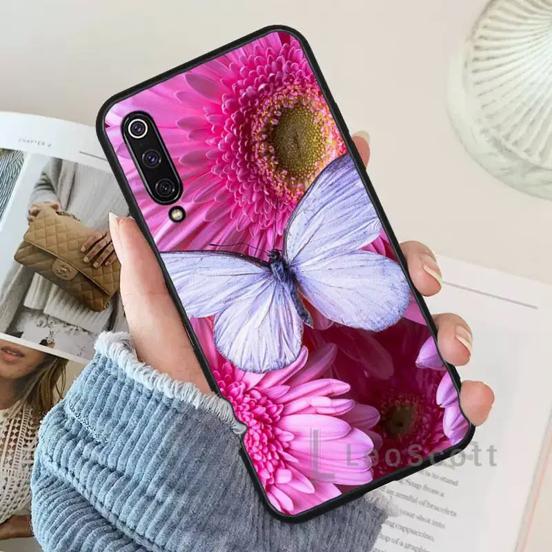 

Flowers butterflies Phone Case For Xiaomi Redmi 7 9t 9se k20 mi8 max3 lite 9 note 8 9s 10 pro