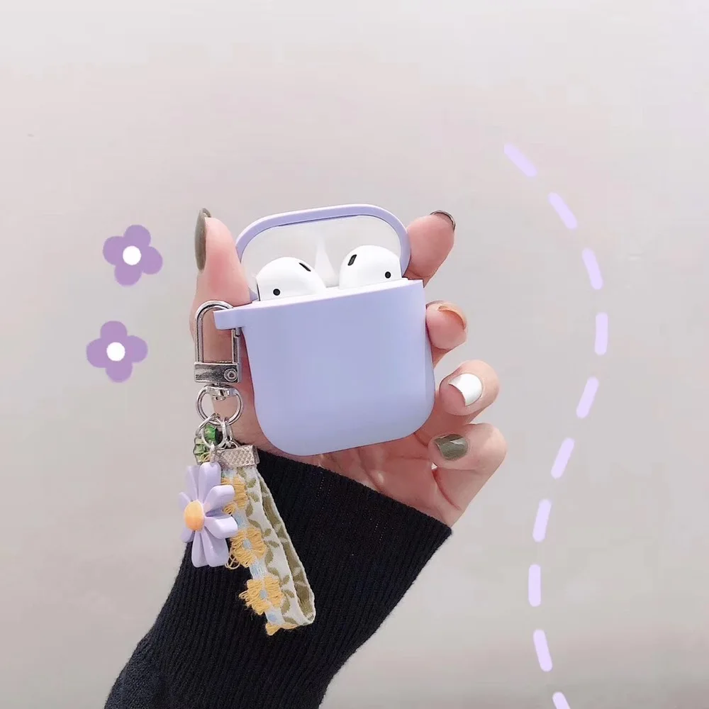 Чехол для Airpods sFor AirPods 2 роскошный корейский кружевной чехол с ромашками и цветами