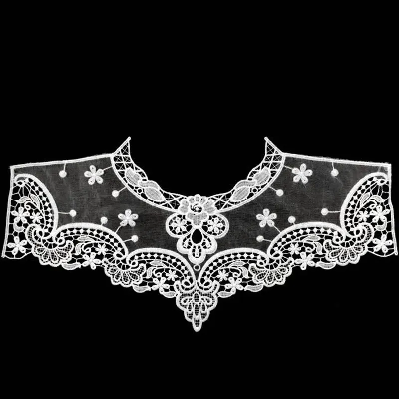 

Lace Embroidery Hollow Corsage Collar Flower Fake Collar Cut Net Water-soluble Polyester Silk Lace Collar DIY Lace Accessory