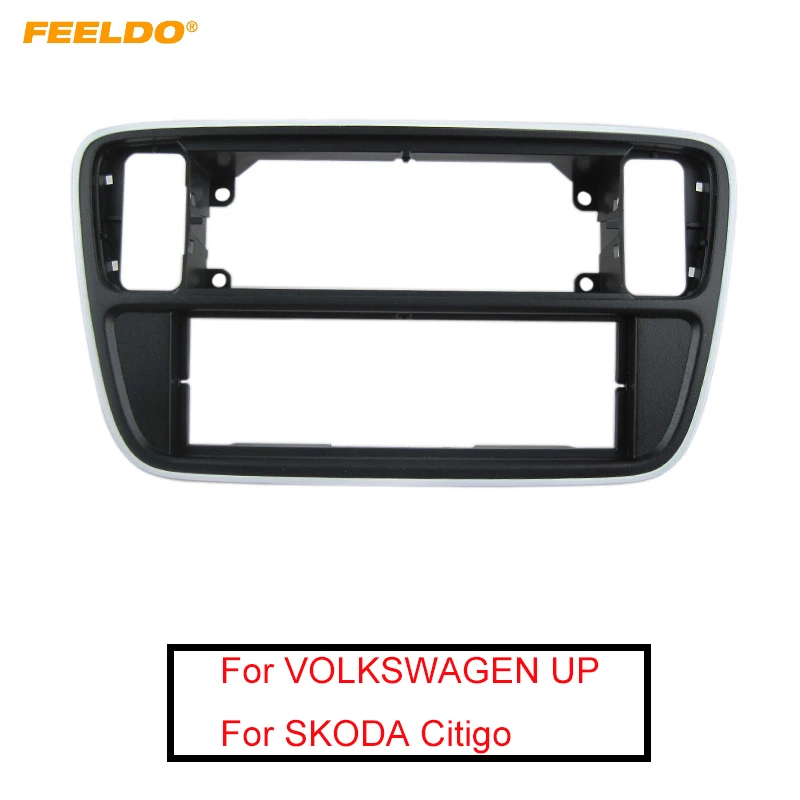 

FEELDO Car 1DIN Radio Fascia Frame For VOLKSWAGEN UP Skoda Citigo Seat Stereo Plate Panel Frame Dash Installation Bezel Kit