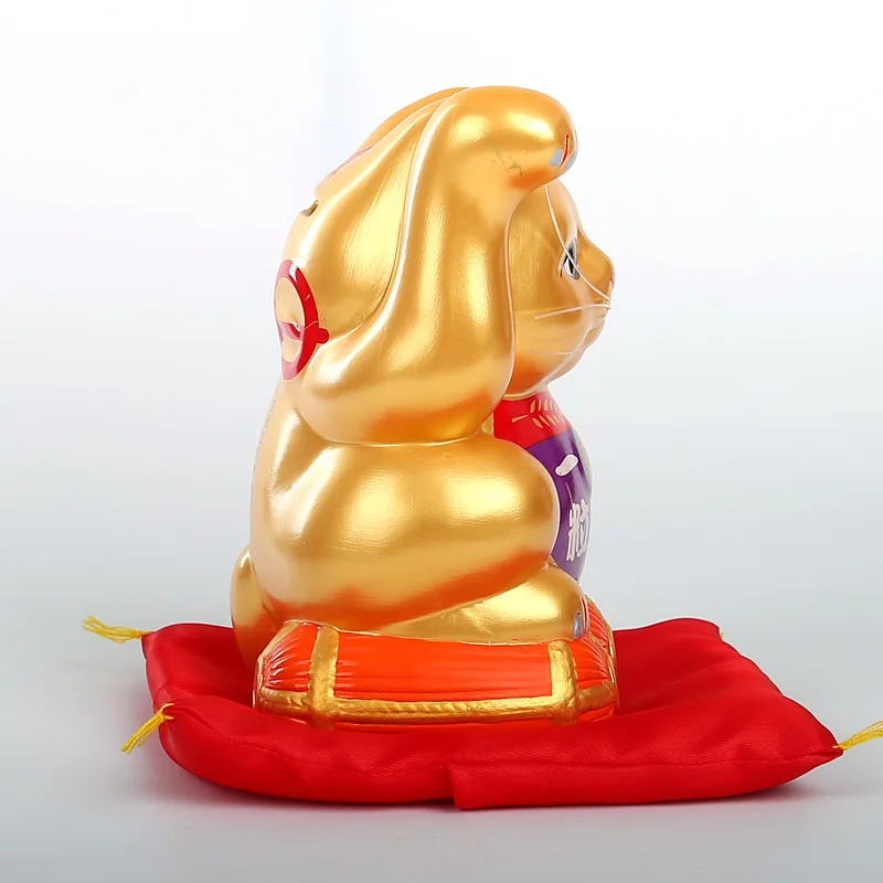 Мастер благословенный Счастливый Кот большой золотой керамический с двумя