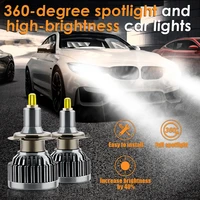 2pcs 72 csp h1 h7 led headlight bulb h8 h9 h11 canbus 3d 360 degree 120w car headlight 18000lm auto fog lights turbo led h7