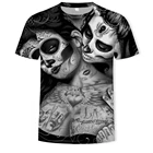 Мужская футболка с 3D-принтом в стиле хэви-метал, череп смерти, Повседневная стильная футболка, уличный Топ, 2021