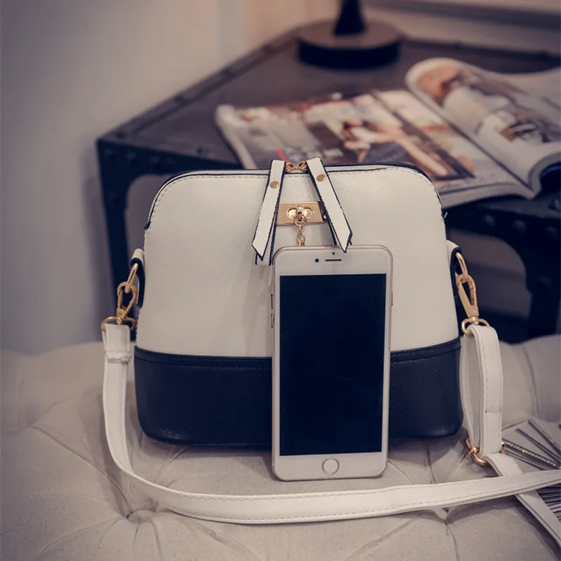 

New Women Shoulder Bags Simple Fashion Shell Shape Women Small Messenger Crossbody Bag Ladies Deer Pendant Zipper HandBags