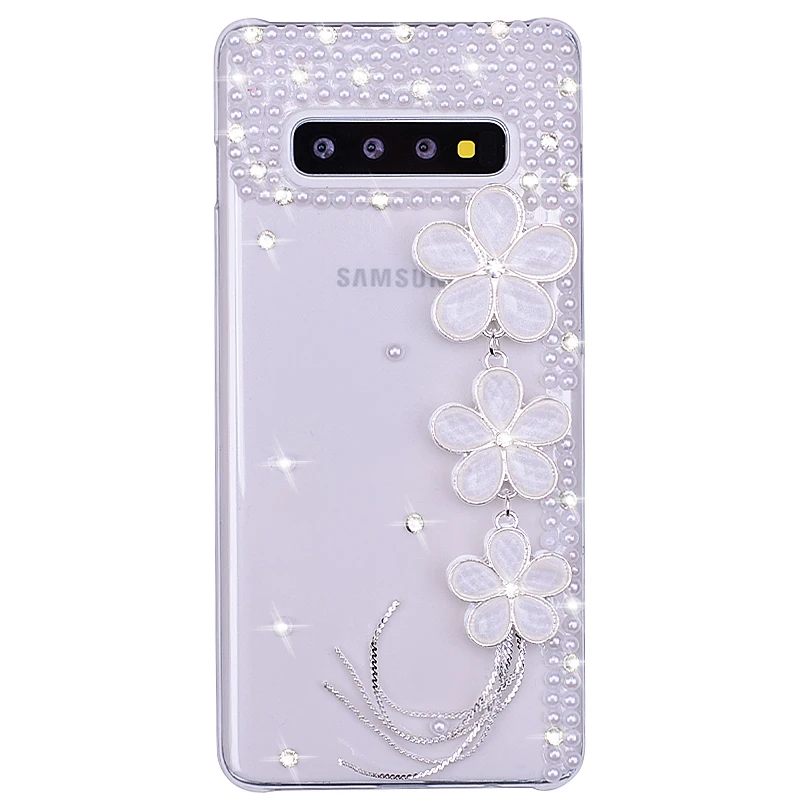 Сделай сам со стразами чехол для samsung Galaxy S8 s9 S10 Plus Note 8 9 4 5 A9 2018 A5 A7 2017 украшенная