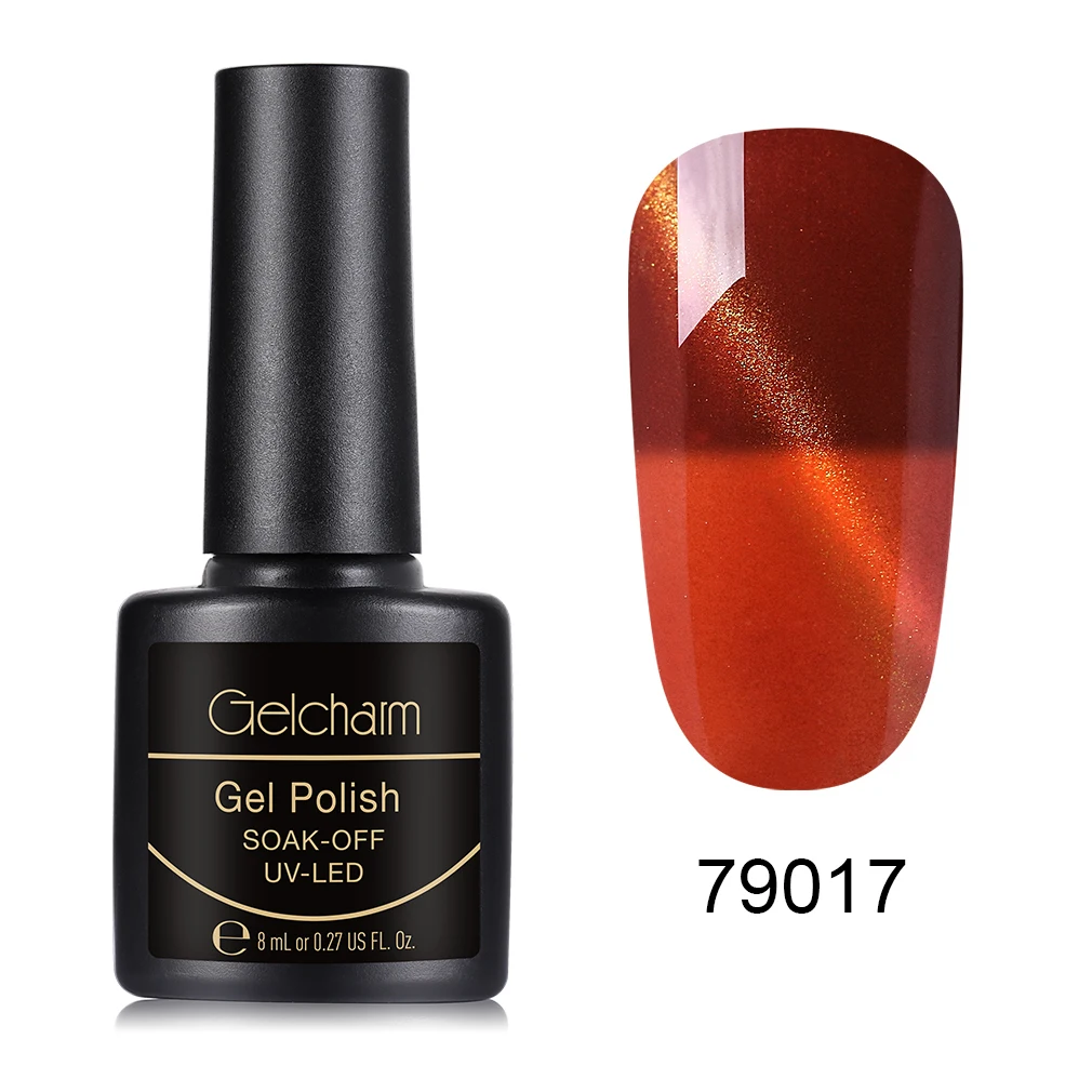 WBMY79017 Gelcharm 8 мл Магнитный Гелевый лак для Ногтей Стойкий винный красный кошачий глаз дизайн ногтей гель лак для маникюра отмачиваемый УФ светодиодный гель лак - Цвет: WBMY79017