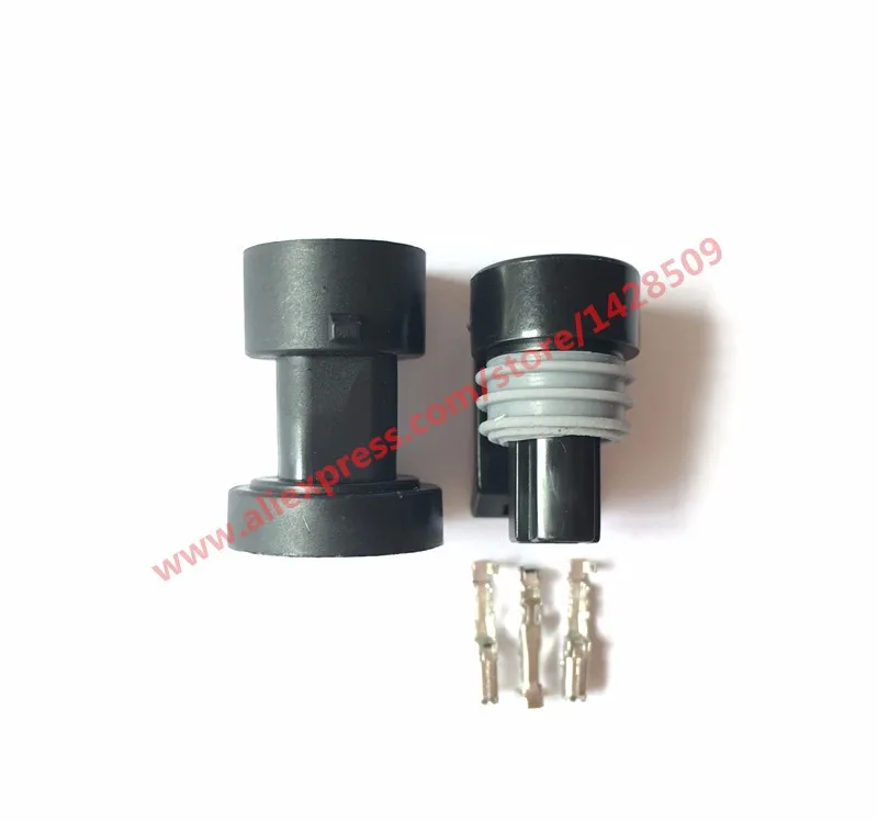 20 Sets Female Male Delphi 3 Pin Water Temperature Sensor Connector Restrictor Air Damper 12110192 / 12065287 For Buick Excelle |