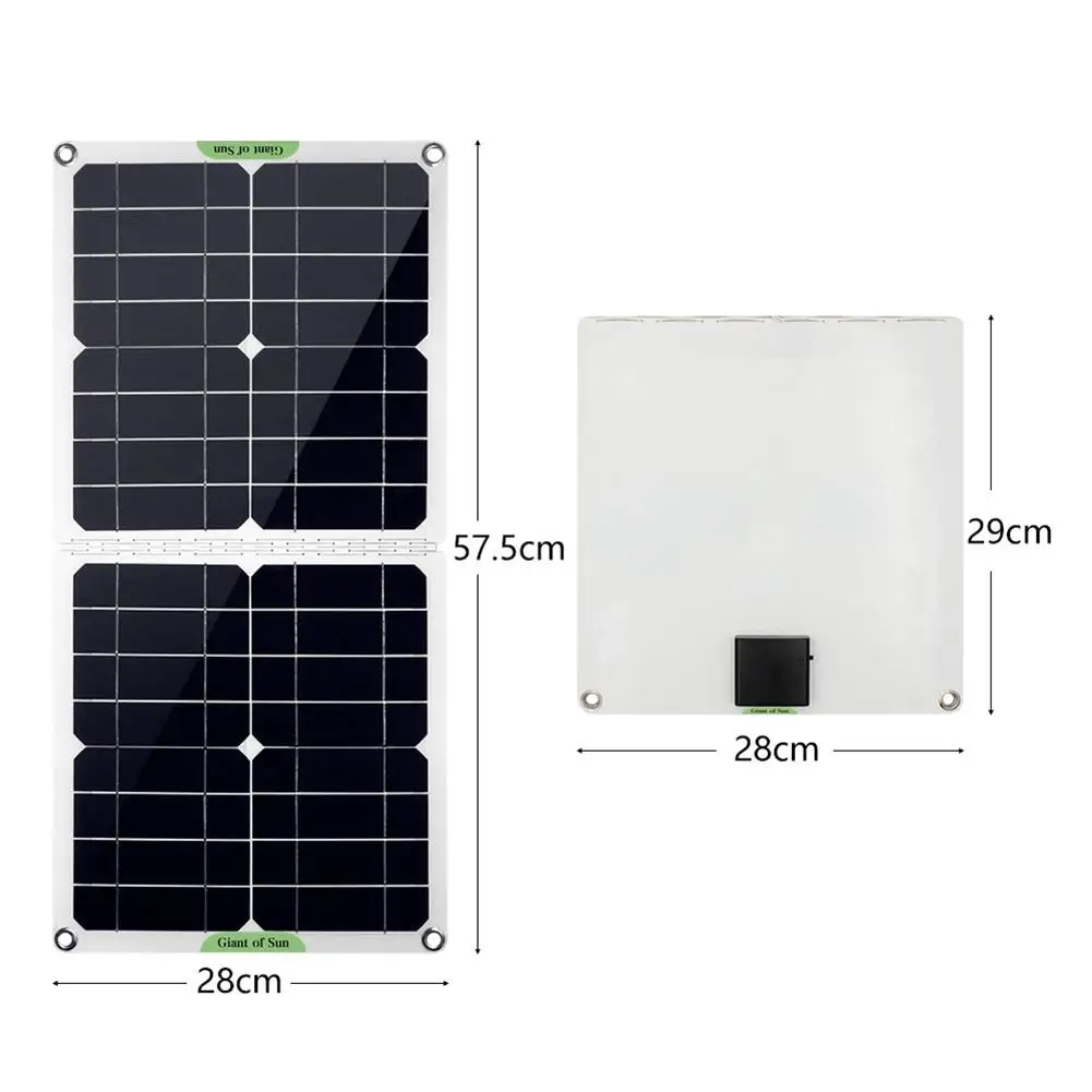 Murah Panel Surya 100W 12V/5V Dengan Pengontrol Pengisi Daya Baterai Mobil Panel Tetesan Surya Untuk Mobil Perahu Pengendali Pengisi Daya Sepeda Motor