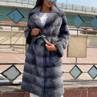 natural women long mink fur coat turn down collar 2021 winter fashion full pelt mink fur coats outwear high quality fur overcoat