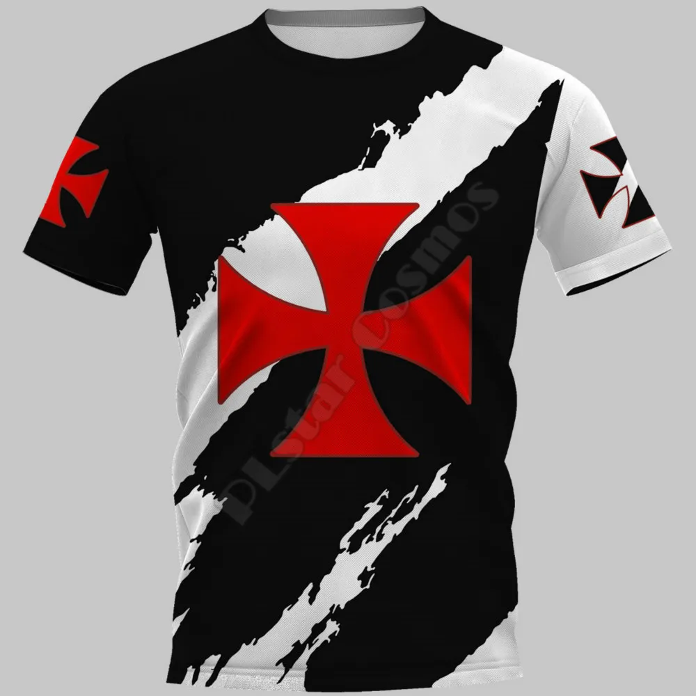 

2021 Summer New Men's Women's Casual 3D Universe Templar Printed T-shirt Harajuku Punk Short Sleeve Clothing