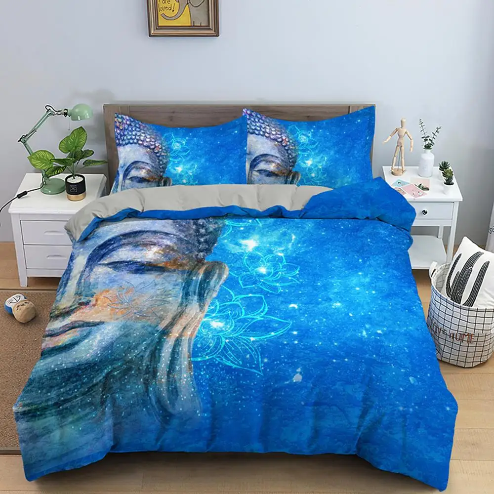 

Bohemian Buddhism 3D Print Buddha Bedding Set 2/3 Pieces Mandala Bed Quilt Cover Single Double King Size Bed Sets Bedspread