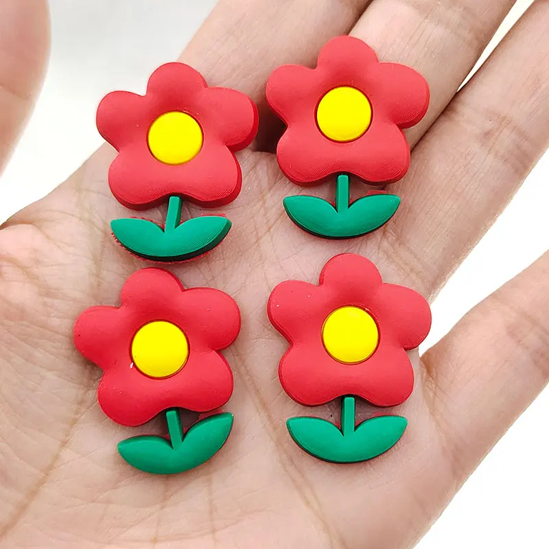 30 шт./лот Новое поступление Kawaii мягкие цветы из ПВХ с плоской спинкой банты для DIY