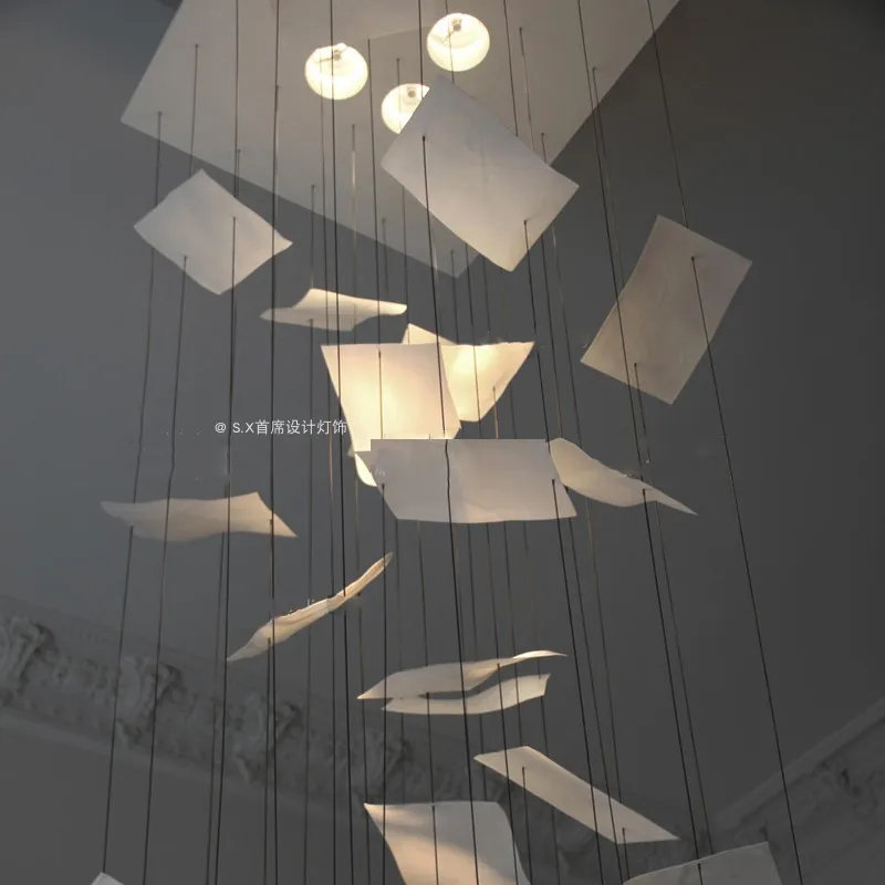 

Люстра в китайском стиле, дуплекс, лестница, Холл для холла и торгового центра, дзен