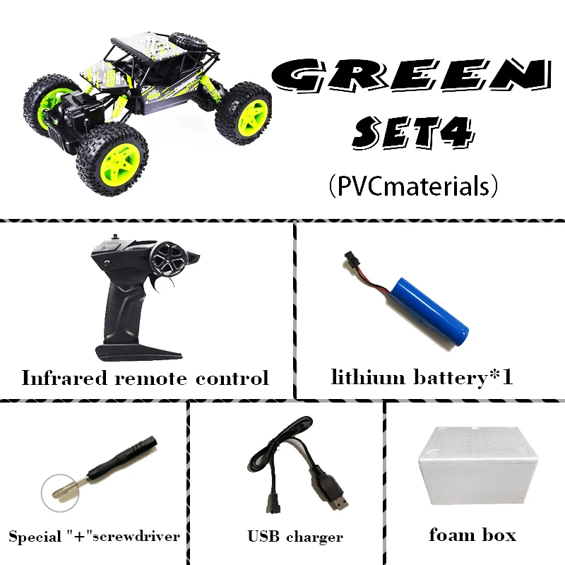 green 28 cm 1:18 4wd Радиоуправляемая машина обновленная версия 2,4G Радиоуправляемая машинка с дистанционным управлением игрушки багги грузовики внедорожные Грузовики Игрушки для детей подарок - Цвет: green 28 cm
