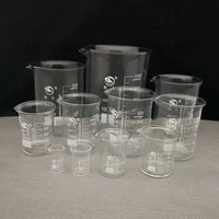 different sets lab borosilicate glass beaker heat resist scaled measuring cup of laboratory equipment for sale