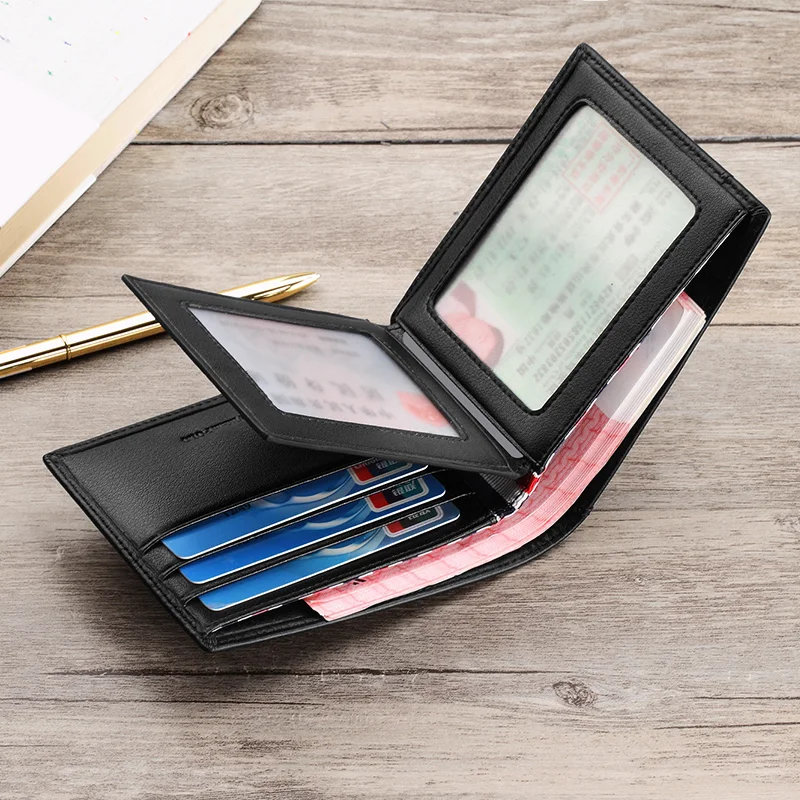 new ShortStandard Casual Simple Solid Driver License Walets Handmade Cash Card Holders