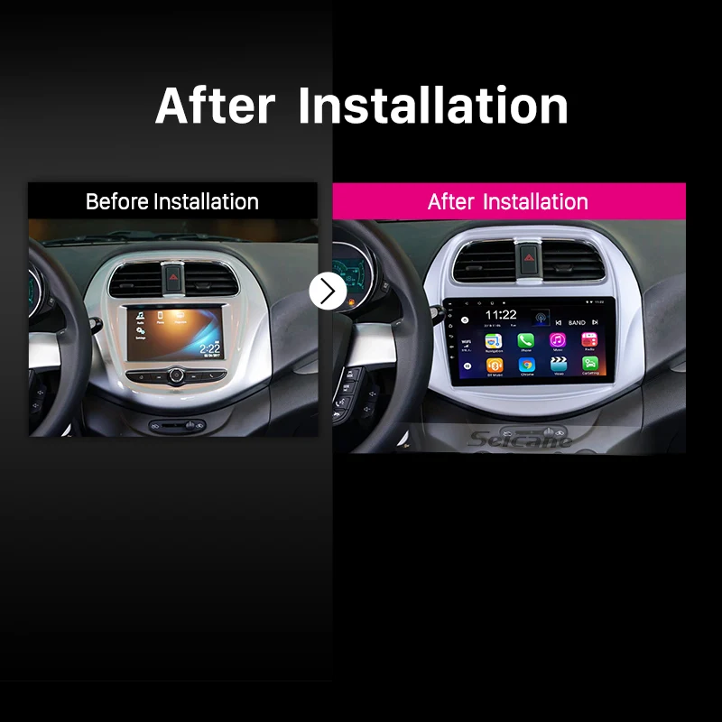 Автомобильный радиоприемник Seicane GPS для Chevy Chevrolet SPARK 2018 Android 10 0 с Bluetooth HD сенсорным