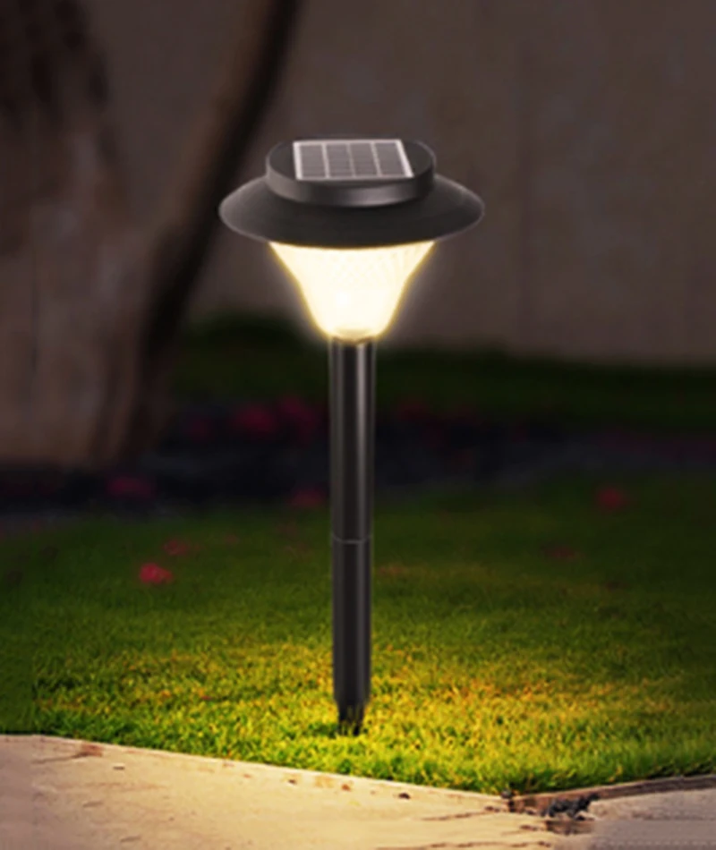 Солнечный светильник светодиодный на открытом воздухе конический газонная