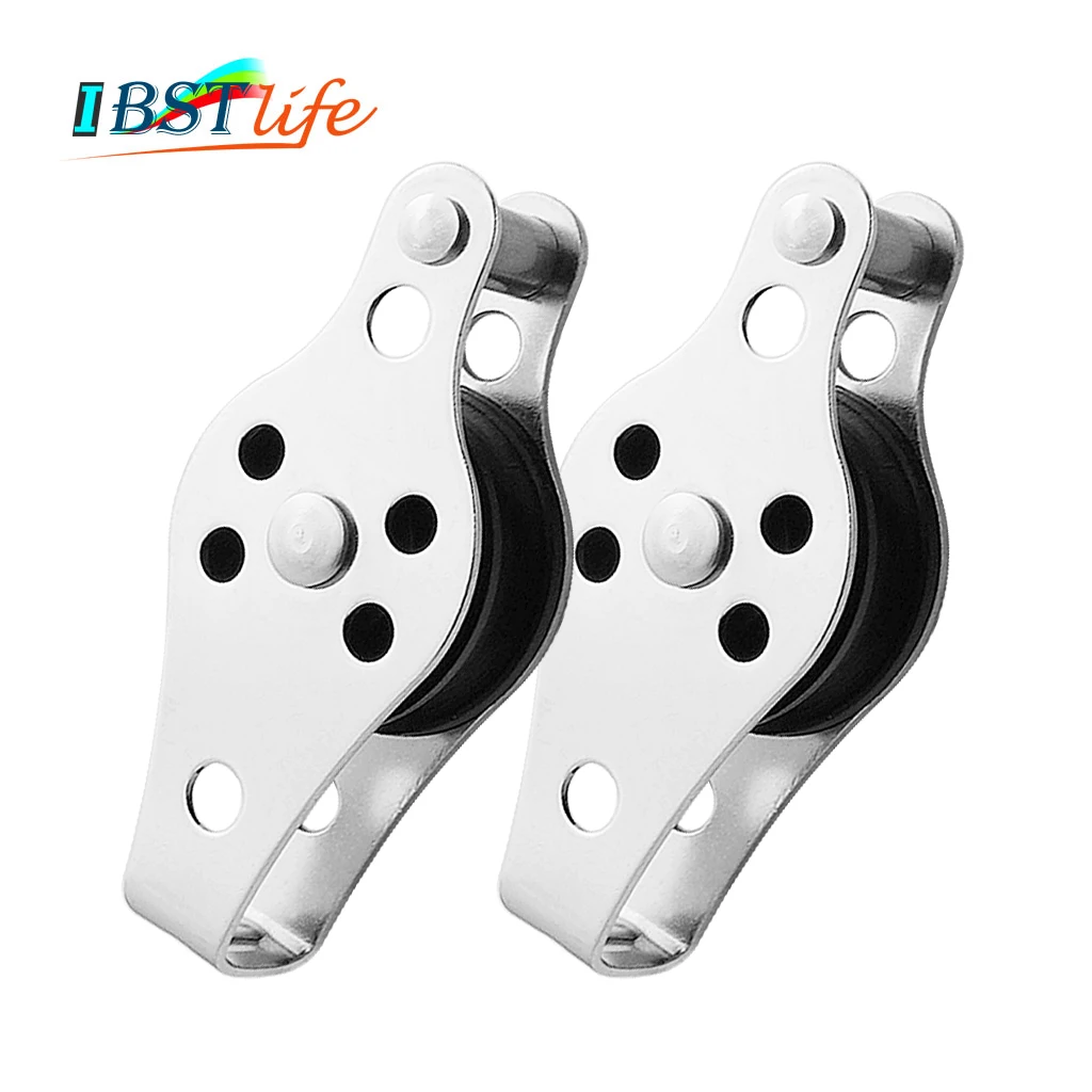 2 шт. шкивные блоки SS316 веревка бегунок каяк аксессуары для лодок комплект тележек