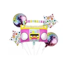 5 шт., фольгированные воздушные шары в стиле хип-хоп