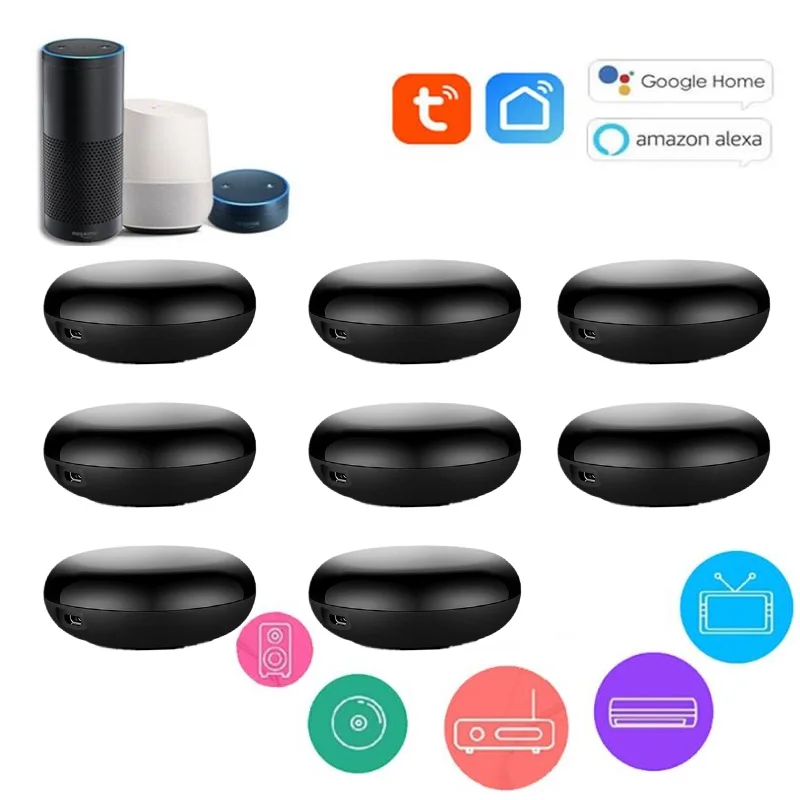 

Tuya WiFi IR Remote Controller Mini Smart Home Remote Control Switch Tuya APP For TV Air Conditioning Appliances Voice Control