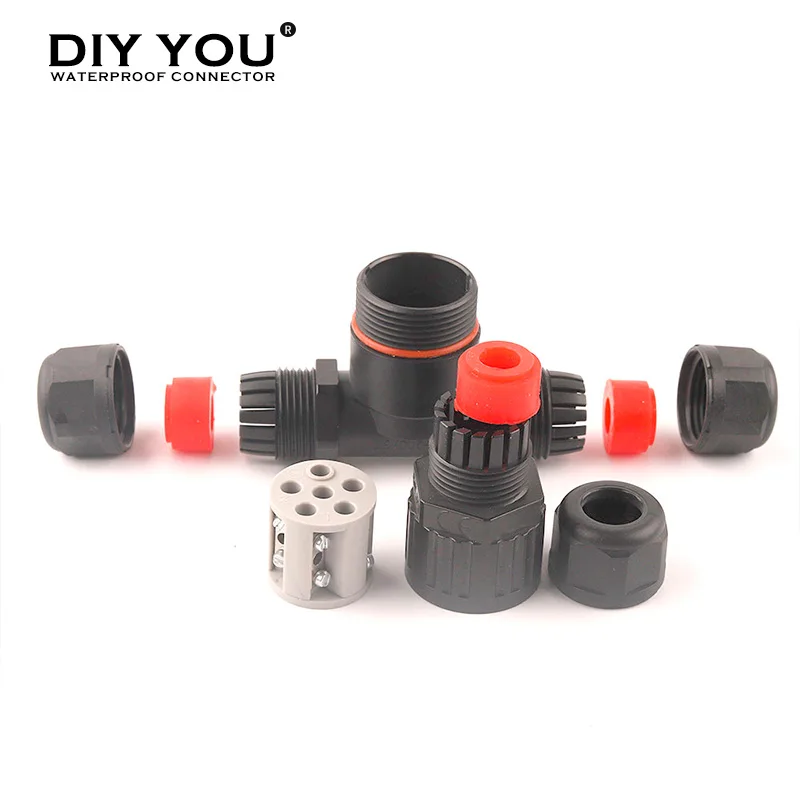 Водонепроницаемый электрический соединитель IP68 Т образный 5 контактный уличный
